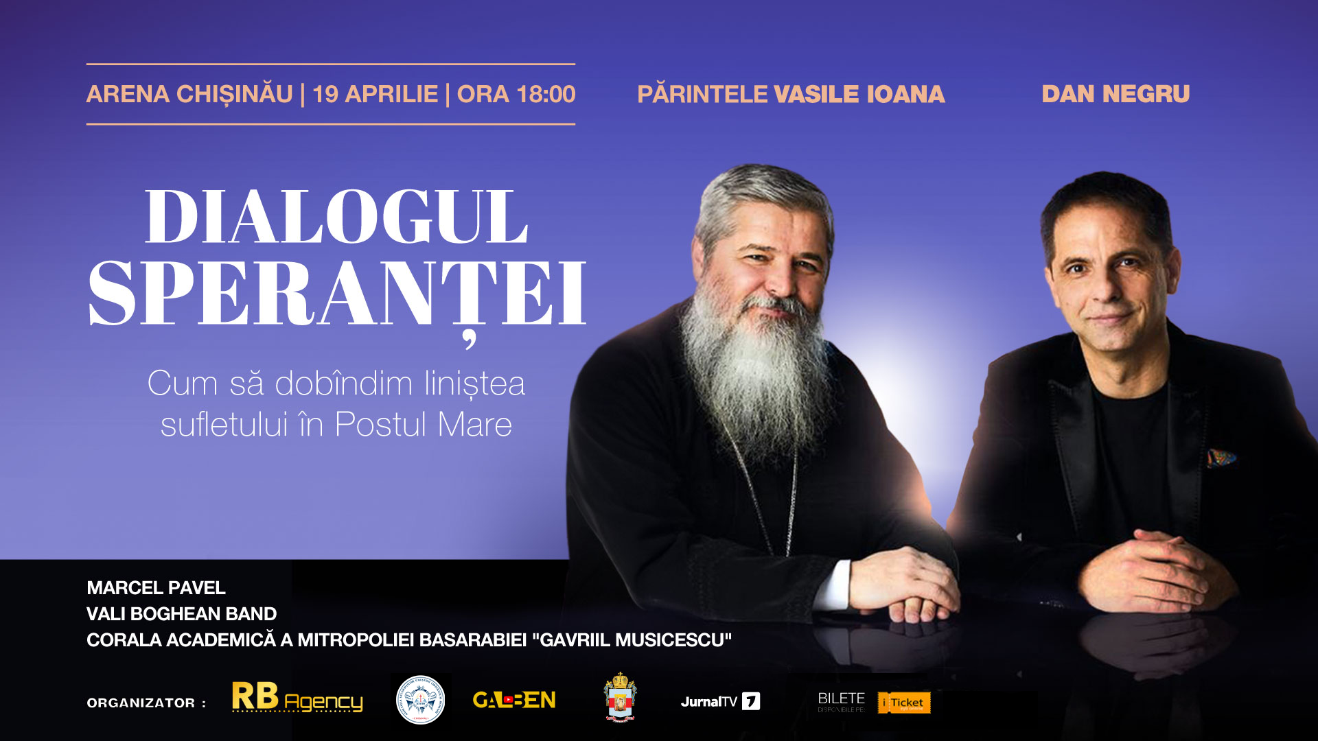 📅 Anunț: Conferința „Dialogul Speranței – Cum să dobândim liniștea sufletului în Postul Mare” cu Pr. Vasile Ioana și Dan Negru