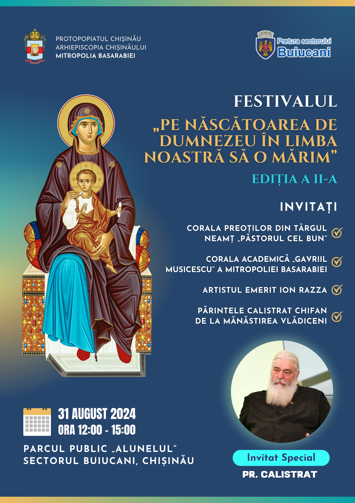 Anunț: Festivalul „Pe Născătoarea de Dumnezeu în limba noastră să o mărim” – Ediția a II-a