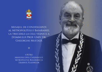 Mesajul de condoleanțe al ÎPS Petru, Arhiepiscopul Chișinăului, Mitropolitul Basarabiei și Exarhul Plaiurilor, la trecerea la cele veșnice a Domnului Prof. Univ. Dr. Gheorghe Mustață