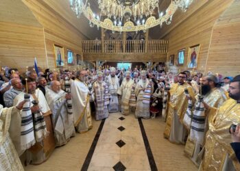 Mitropolitul Basarabiei și mai mulți ierarhi români au târnosit la Cimișlia o biserică închinată Sfintei Blandina