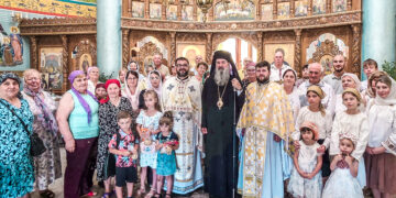 Preasfințitul Părinte Nectarie a săvârșit Sfânta Liturghie în Parohia „Sfântul Cuvios Vasile de la Poiana Mărului” din Orhei, în Duminica a IX-a după Rusalii