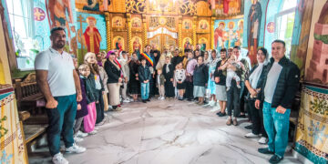 Liturghie arhierească la Mănăstirea Ulmu: Mitropolitul Basarabiei, alături de obștea monahală și de pelerini